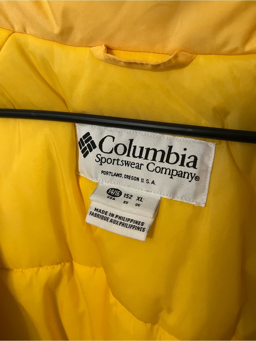 Columbia Kids Yellow Navy White Colorblock Puffer Jacket - Picture 4 of 5